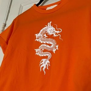 Orange Dragon crop top